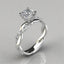 European and American jewelry 18k rose gold plated two-tone princess square diamond ring cross twist diamond ring - Korvel