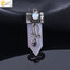 CSJA Vintage Large Natural Stone Sword-Shaped Pendant Jewelry Striped Crystal Agate Tiger Eye Jewelry Pendant Without Chain - Korvel
