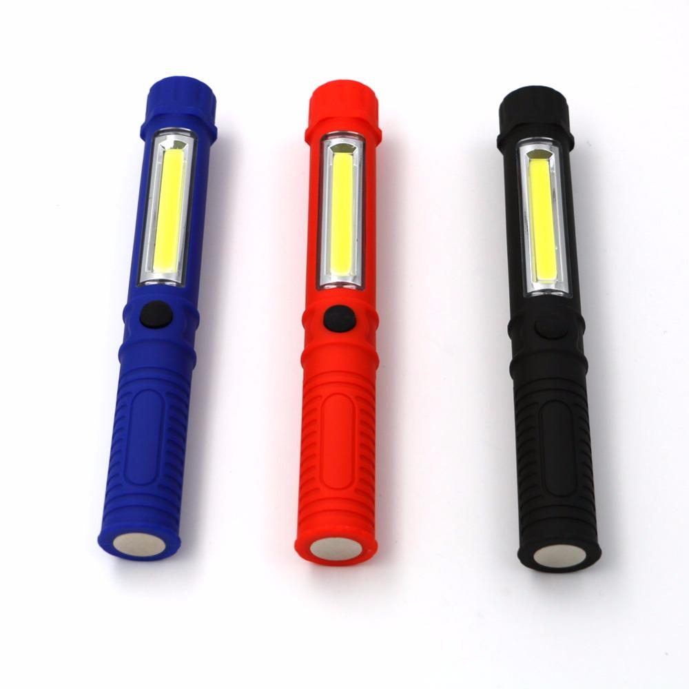 COB LED Mini Pen Multifunction led Torch light Handle work flashlight square Work Hand   With Magnet - Korvel