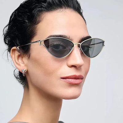 Lunettes de soleil tendance en forme de chat pour femmes - Style vintage de luxe