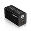 Adaptateur de charge double en nitrure de gallium de 65 W