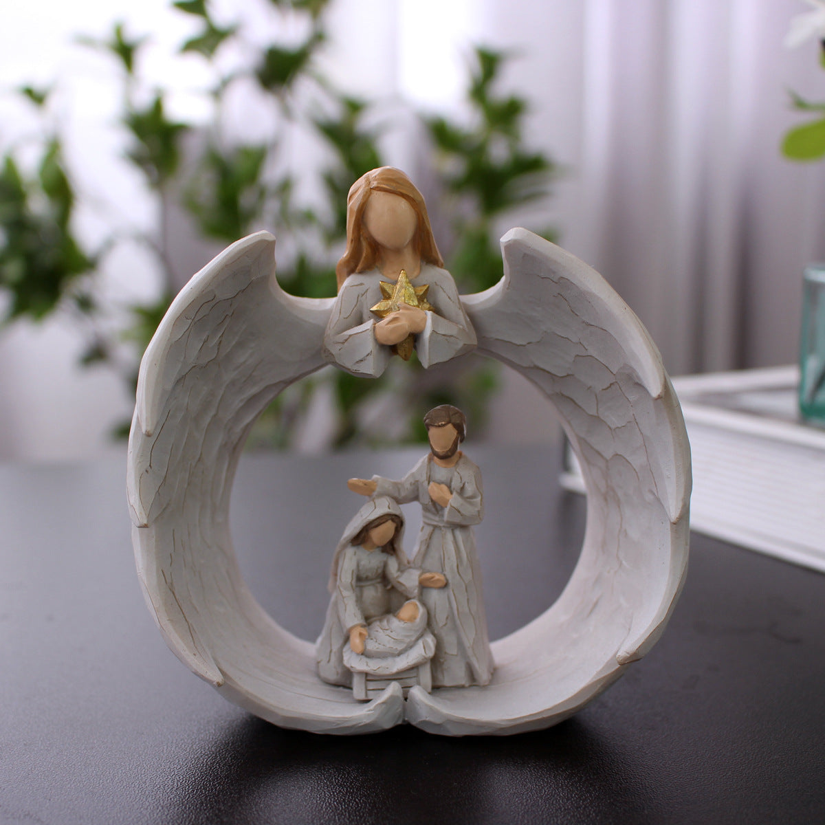 Nordic Creative Angel Family Sculpture Decoration Home Living Room Bookcase Decoration Crafts Resin Statue Ornament - Korvel