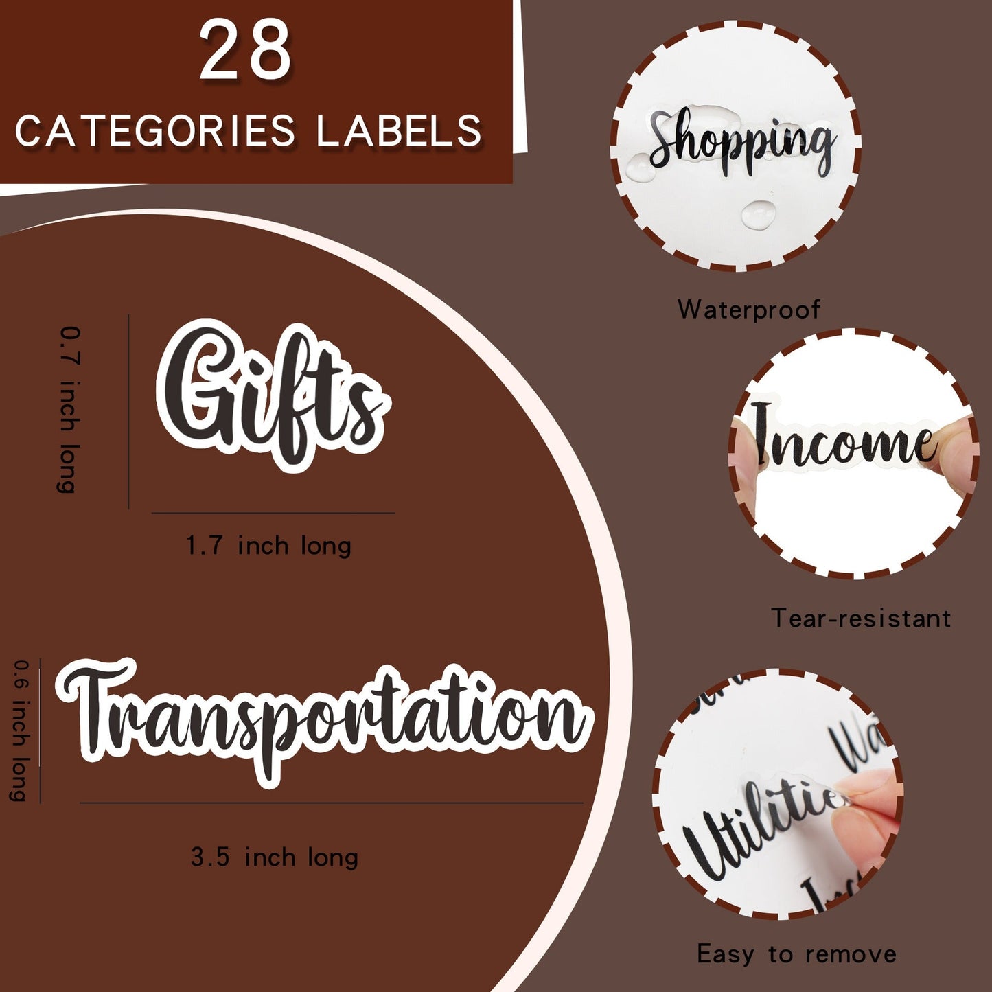 Carnet de budget à anneaux A6 - Cuir PU Macaron