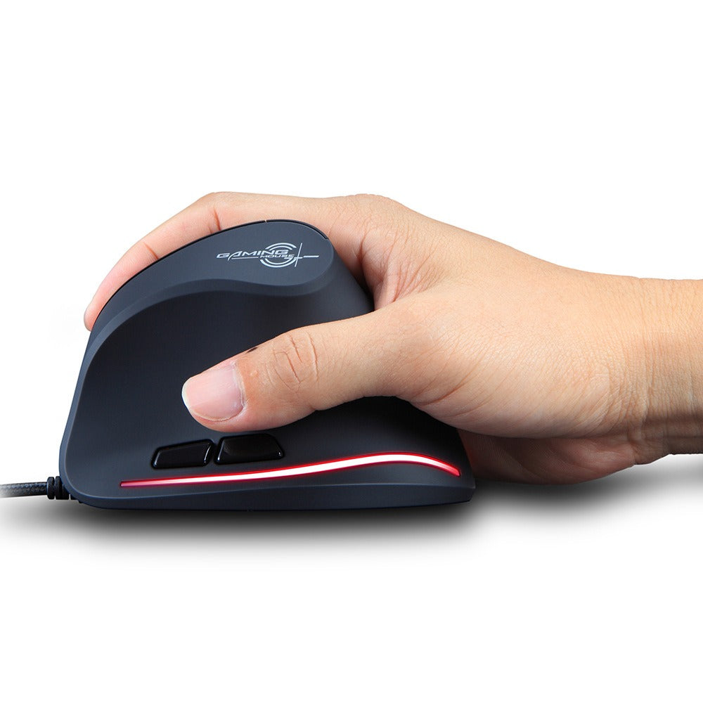 ZELOTES T20 Vertical Mouse Grip Ergonomic Laptop Desktop Wired Mouse - Korvel