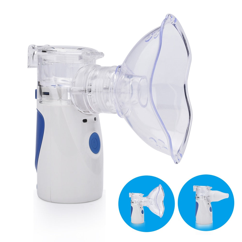 Portable Mesh Nebulizer Silent Ultrasonic Medical Steaming Inhaler USB Charging Adult Kids Respirator Humidifier Health Care - Korvel
