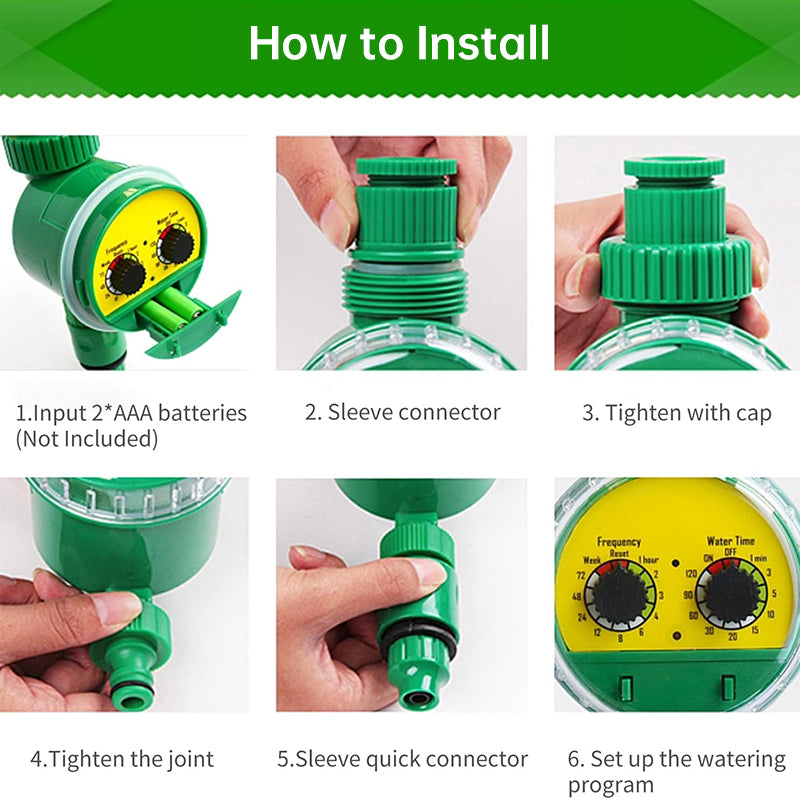 Outdoor plastic garden hose equipped with electronic automatic irrigation timer - Korvel