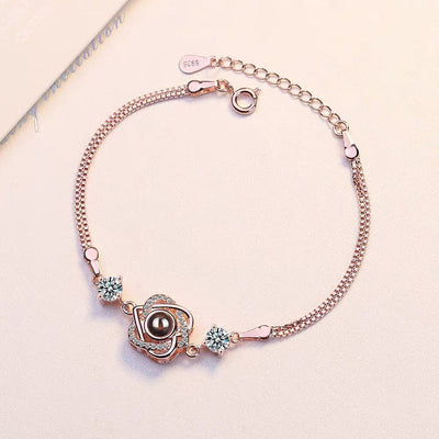 Pulsera de Estrella Personalizada de Plata S925 con Proyección de Foto