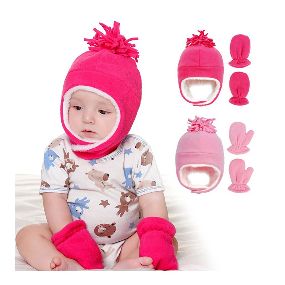 Ensemble de bonnet et gants adorable pour bébé garçon avec oreilles