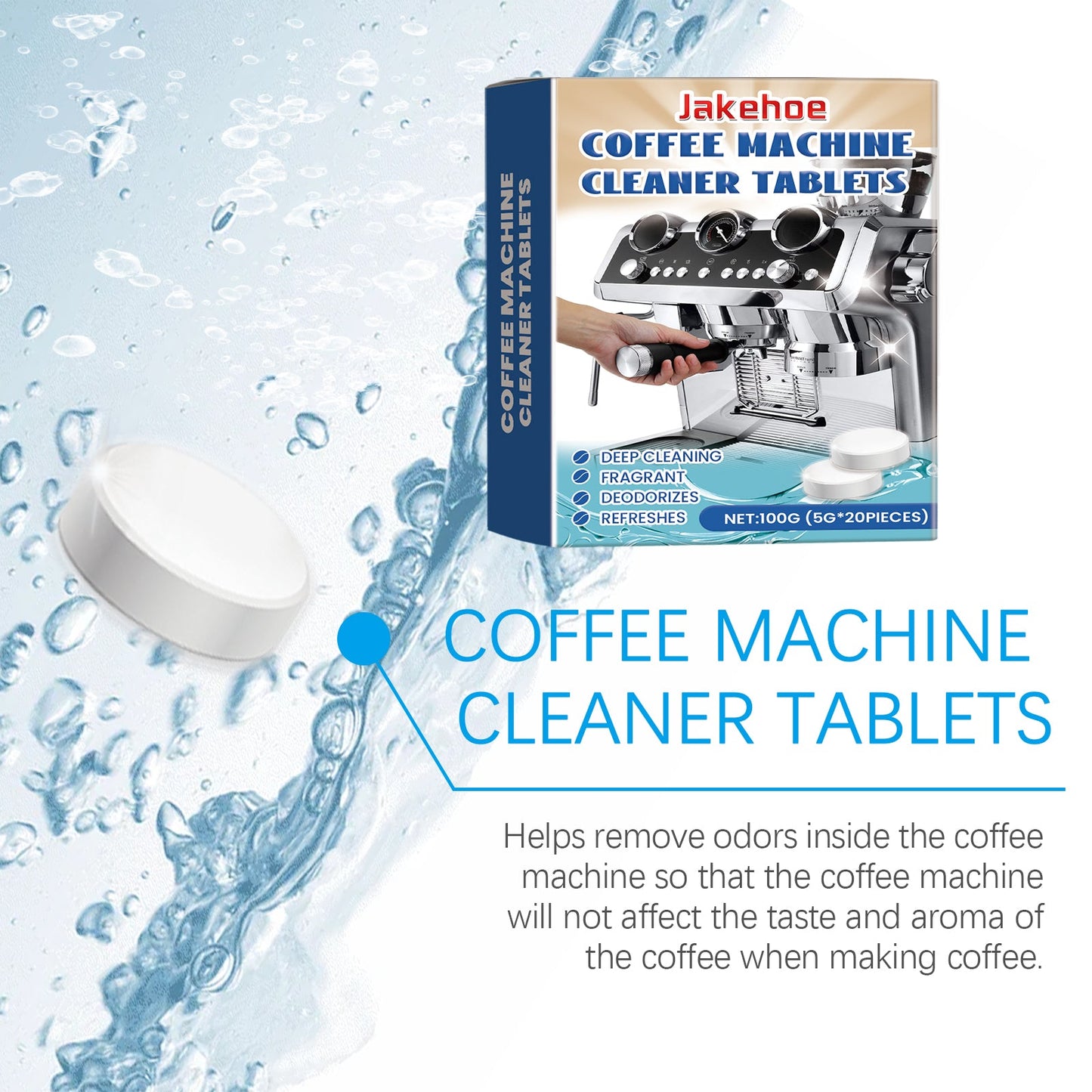 Coffee Machine Descaling Cleaning Tablets, Dirt And Oil Stains Clean Keep Kitchen Equipment Sanitary Effervescent Tablets - Korvel