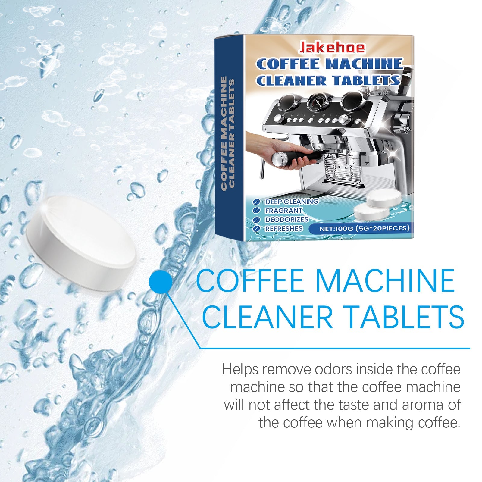 Coffee Machine Descaling Cleaning Tablets, Dirt And Oil Stains Clean Keep Kitchen Equipment Sanitary Effervescent Tablets - Korvel