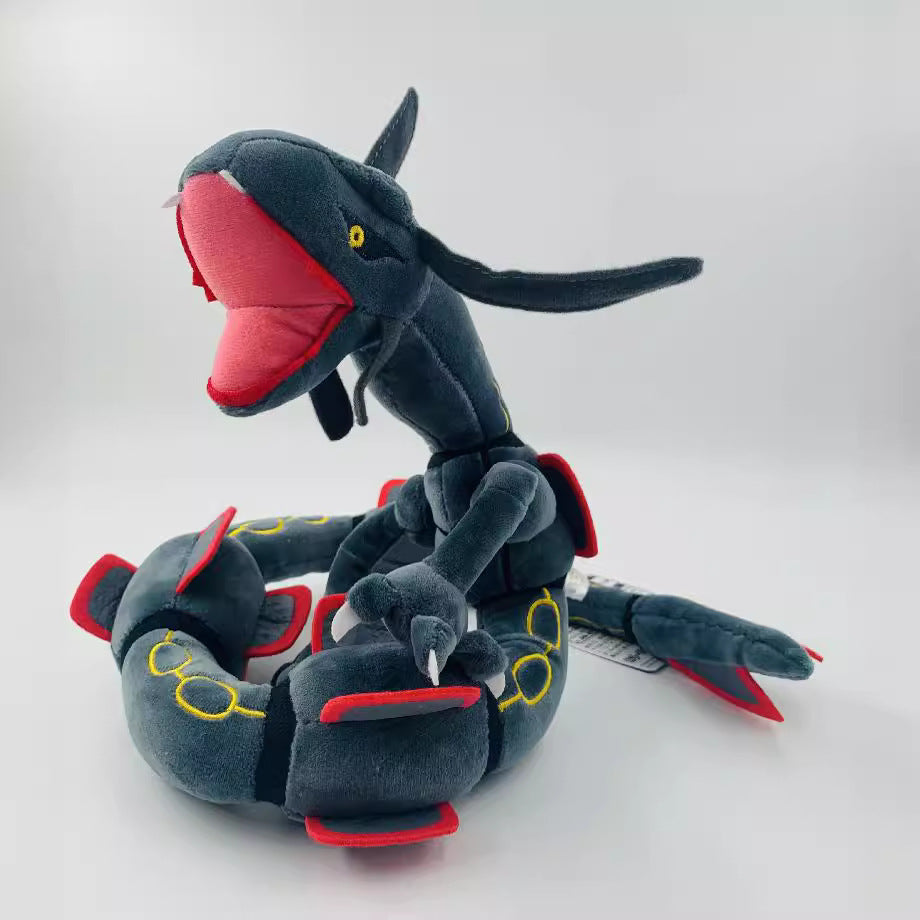 Dragon du ciel en peluche assis de 80 cm - Vert et Noir