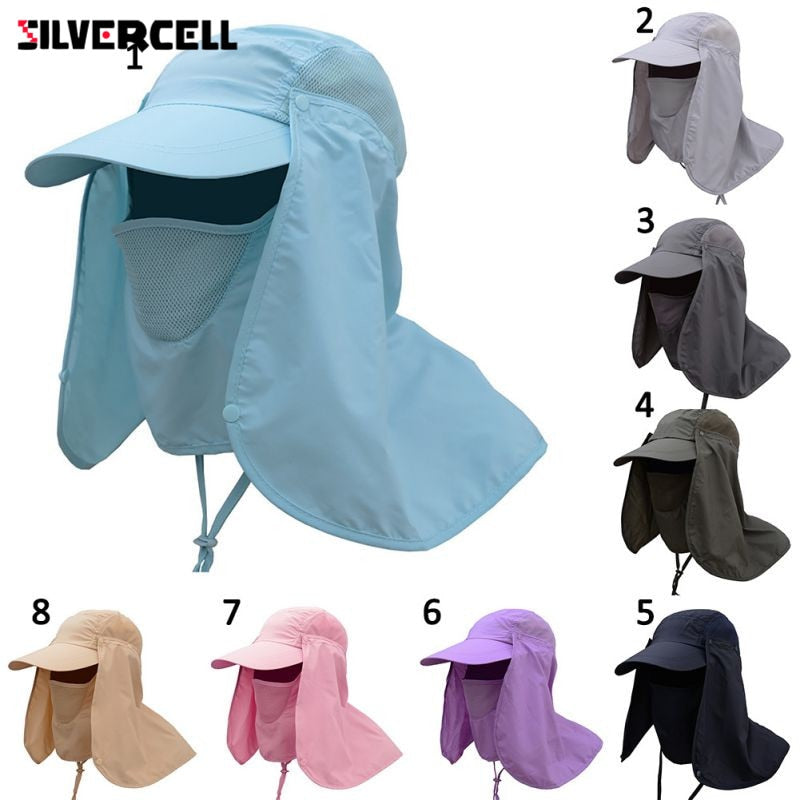 Premium Sun Cap with Removable Neck Flap for UV Protection
