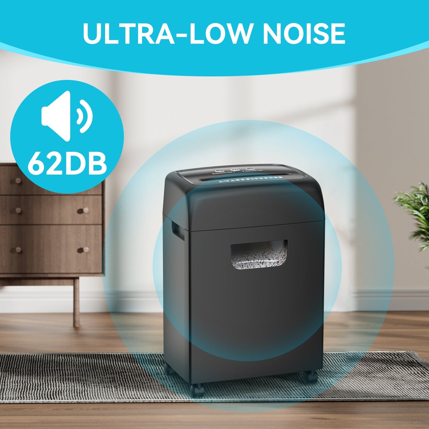 High Security Low Noise Cross Cut Paper Shredder