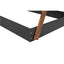 Twin Size Tent Floor Bed with Triangle Structure, Black+Brown - Korvel
