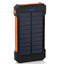 For Smartphone with LED Light Solar Power Bank Waterproof 20000mAh Charger 2 USB Ports External Charger Powerbank - Korvel
