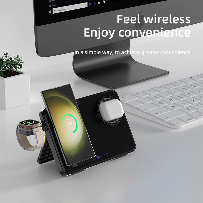 Premium 3-in-1 Wireless Charger for iPhone, Apple Watch, and AirPods
