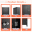 Elegant Black Bathroom Floor Storage Cabinet with Adjustable Shelves