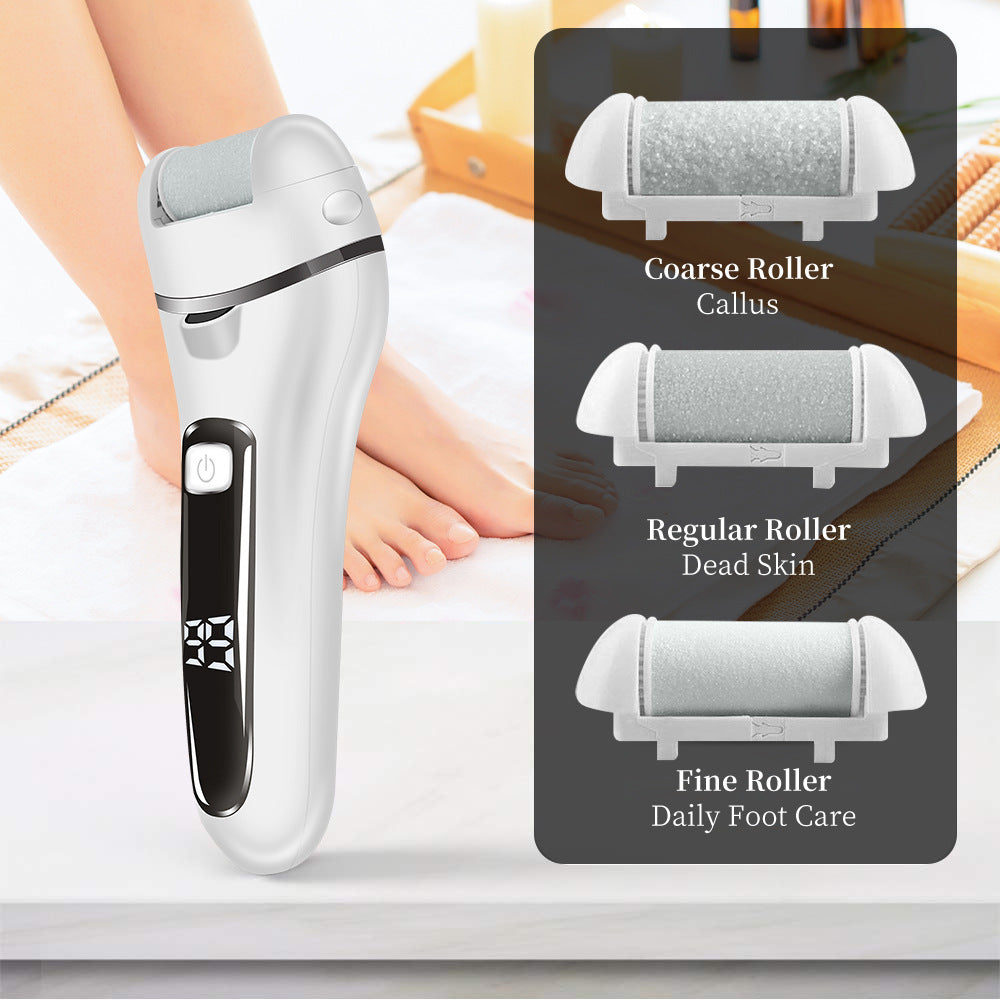 Molino de pies eléctrico recargable para una piel suave