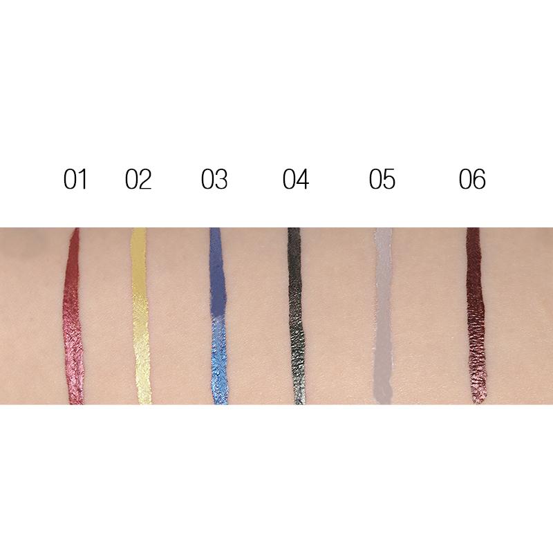 Music Flower Brand 6 Color Shimmer Liquid Eyeliner Pen Brightening Eyes Makeup Eye Liner Pencil Waterproof Quick Drying Eyelid - Korvel