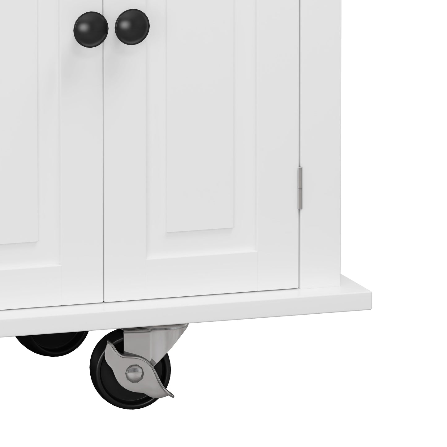 Elegant Kitchen Island Cart with Storage and Locking Wheels