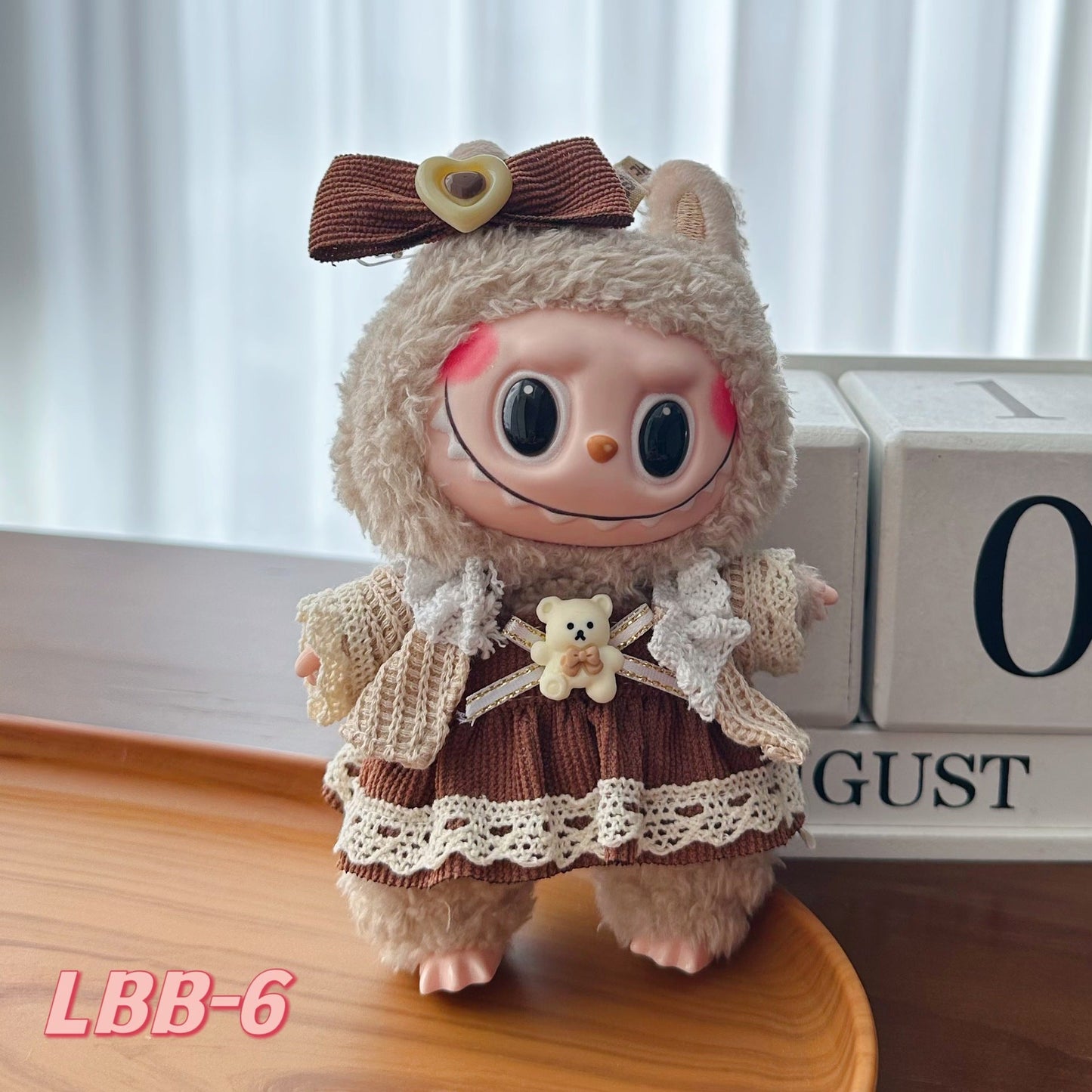 [Clothes Only]15-17 cm Labubu Sitting Party Doll Clothes Cute Set Clothes - Korvel
