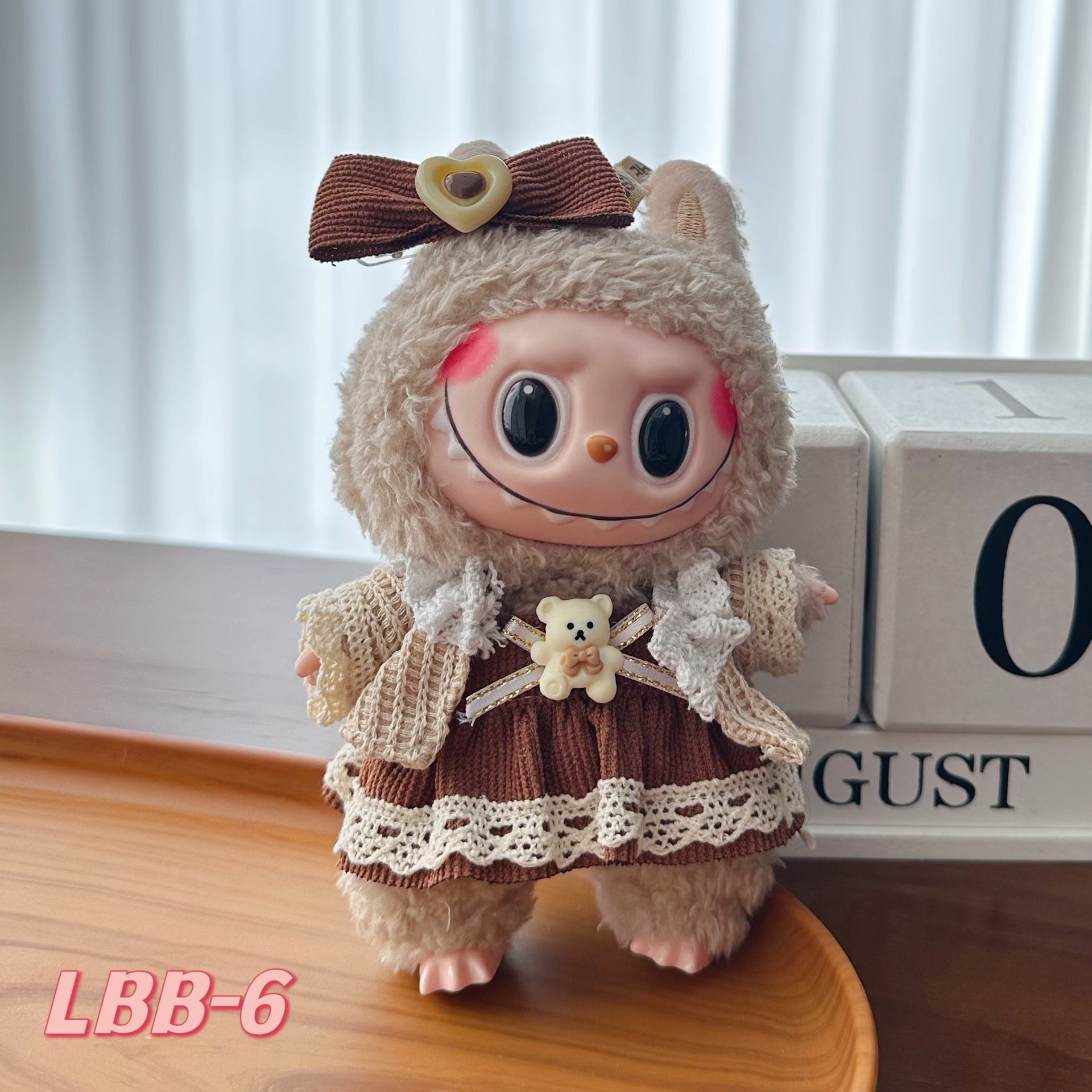 [Clothes Only]15-17 cm Labubu Sitting Party Doll Clothes Cute Set Clothes - Korvel