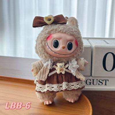 [Clothes Only]15-17 cm Labubu Sitting Party Doll Clothes Cute Set Clothes - Korvel