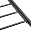 Industrial extra large bed frame with LED lights and 2 USB ports, extra large bed frame with storage space, rural brown color - Korvel