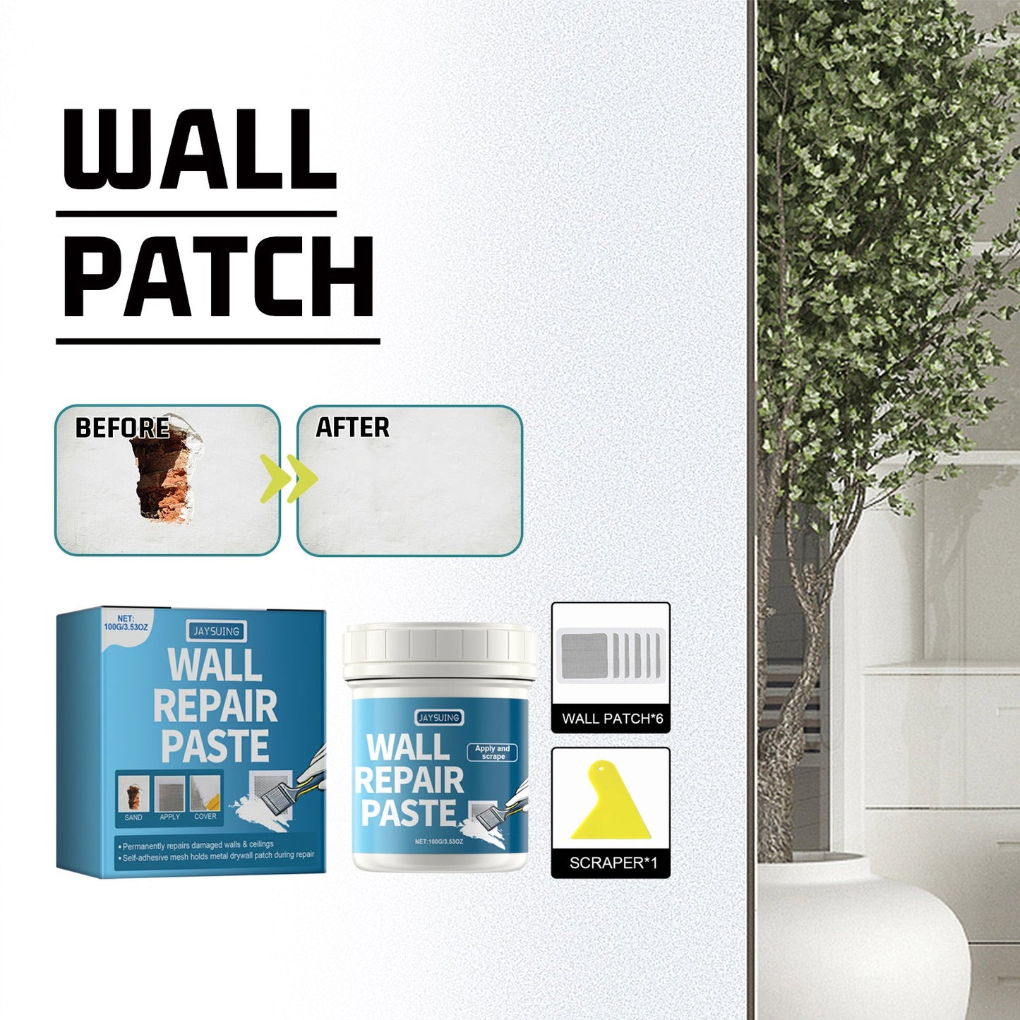 Premium Wall Repair Plaster Set for Home Use