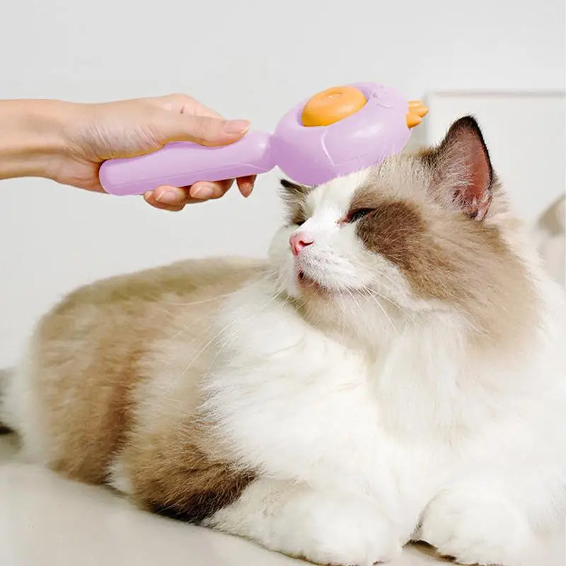Peigne auto-nettoyant en acier inoxydable pour chiens