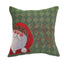 Housse de coussin de Noël tissée - Design d'élan et de bonhomme de neige