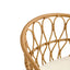 Outdoor dining set of 5 simple bamboo dinning table  PE ratten round table 110CM plastic wood top - Korvel