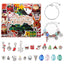 DIY creative children's bracelet jewelry 24-grid calendar Christmas holiday surprise blind box silver set - Korvel
