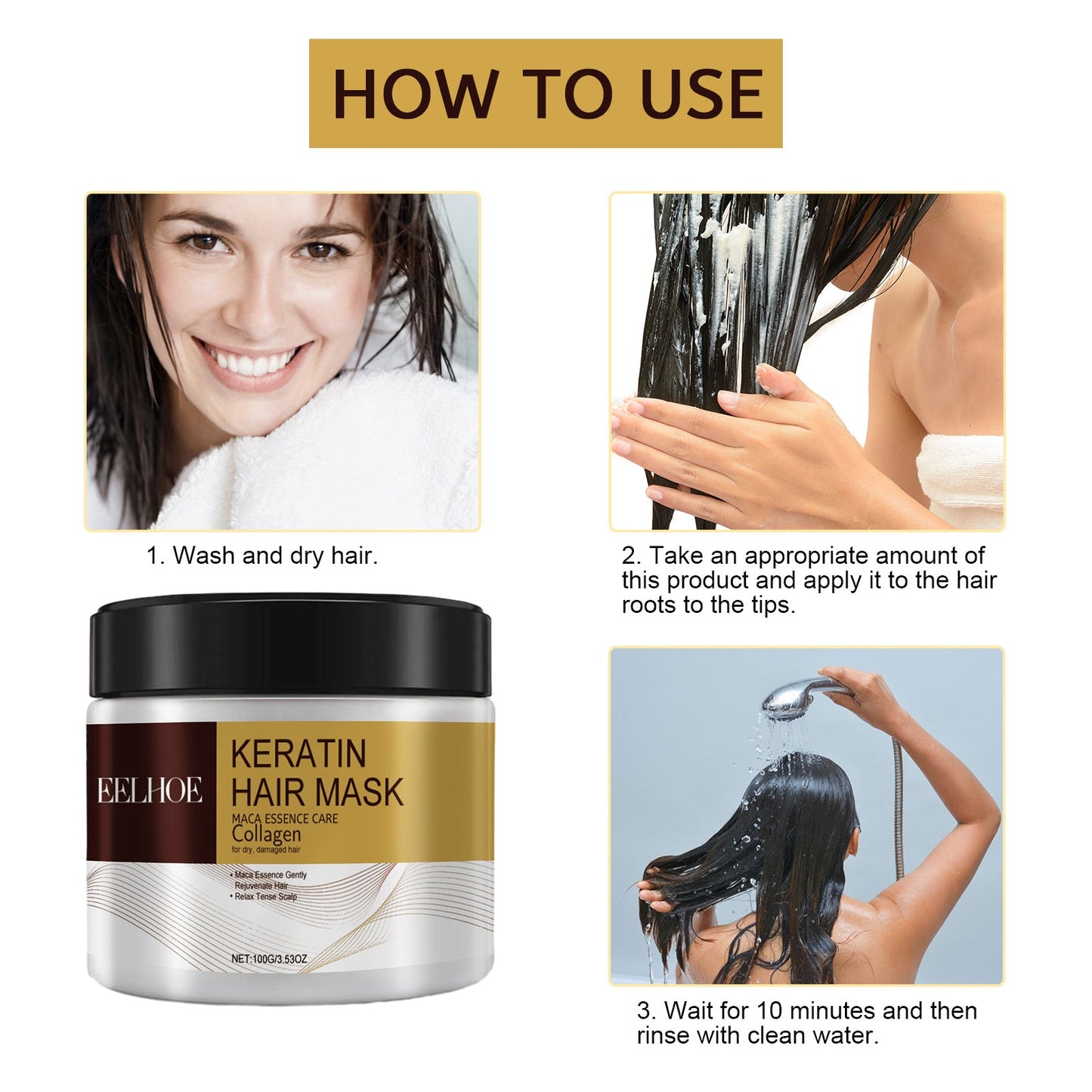 Deep Moisturizing Hair Mask for Damaged Hair Repair