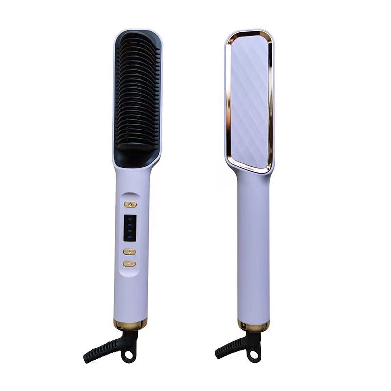Straight Hair Comb, Lcd, Household Negative Ion Lazy Person Curling Stick, Dual Purpose Hair Salon, Electric Hair Straightener - Korvel