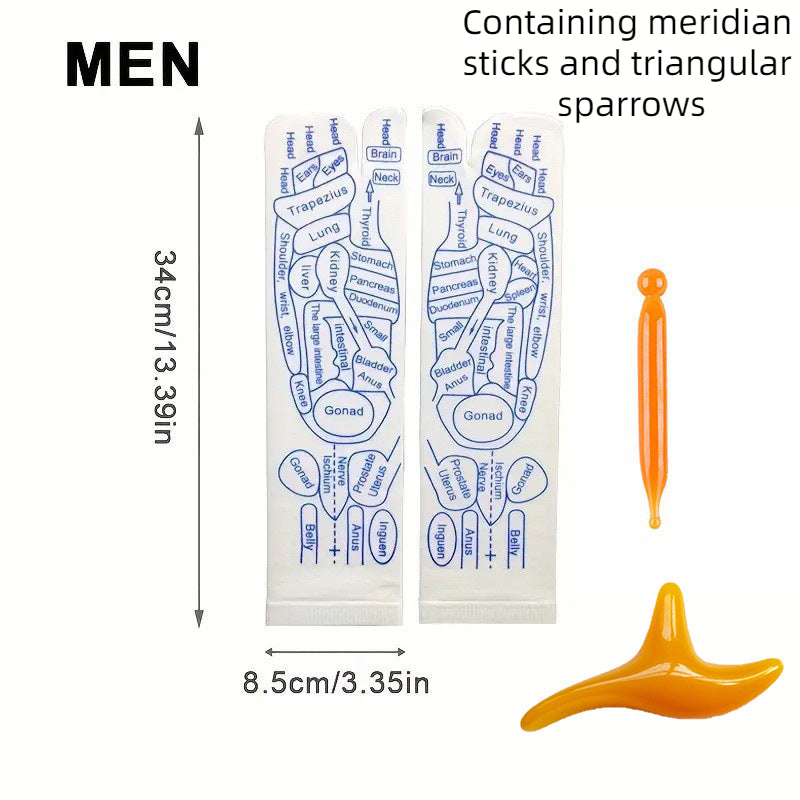 Warp socks English acupoint socks meridian socks massage socks - Korvel