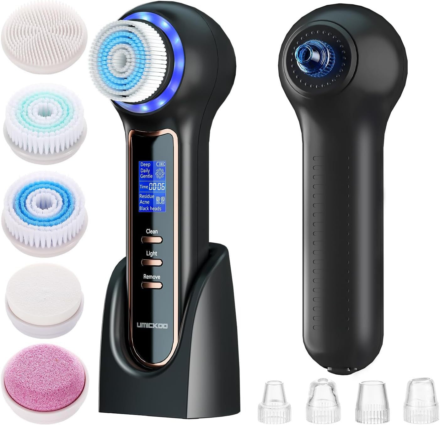 3 In 1 Electric Facial Cleaner Sonic Vibration Facial Brush Machine Waterproof Facial Cleansing Brush - Korvel