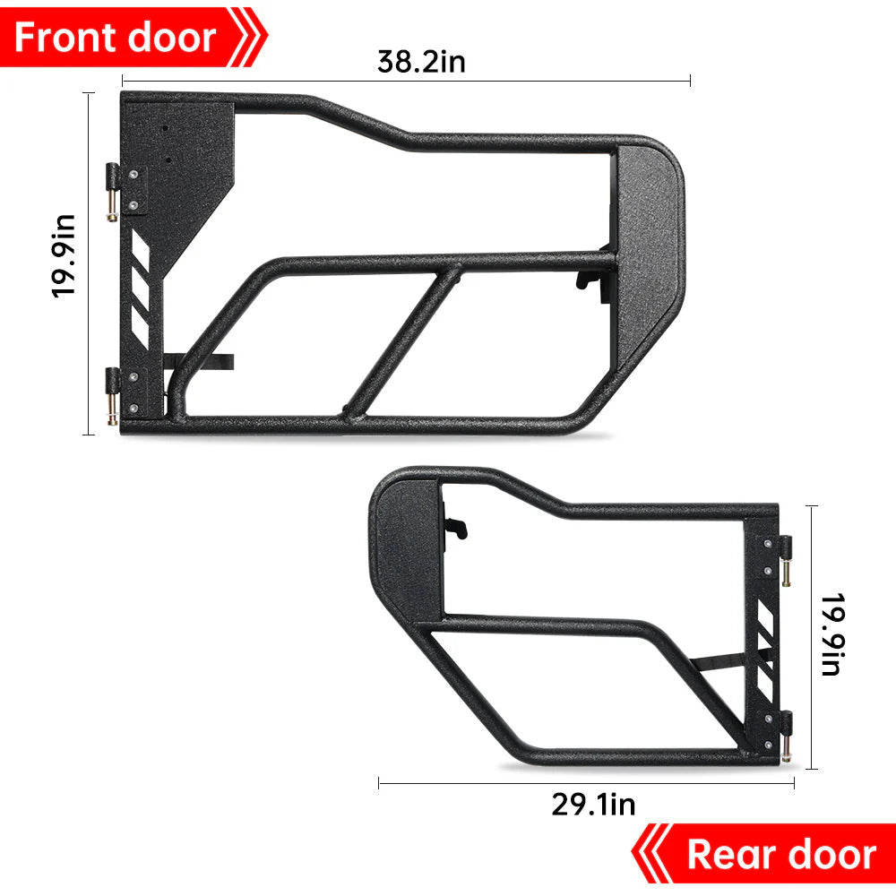 Portes Tubulaires Jeep Premium pour Wrangler JL & Gladiator JT (2018-2024)