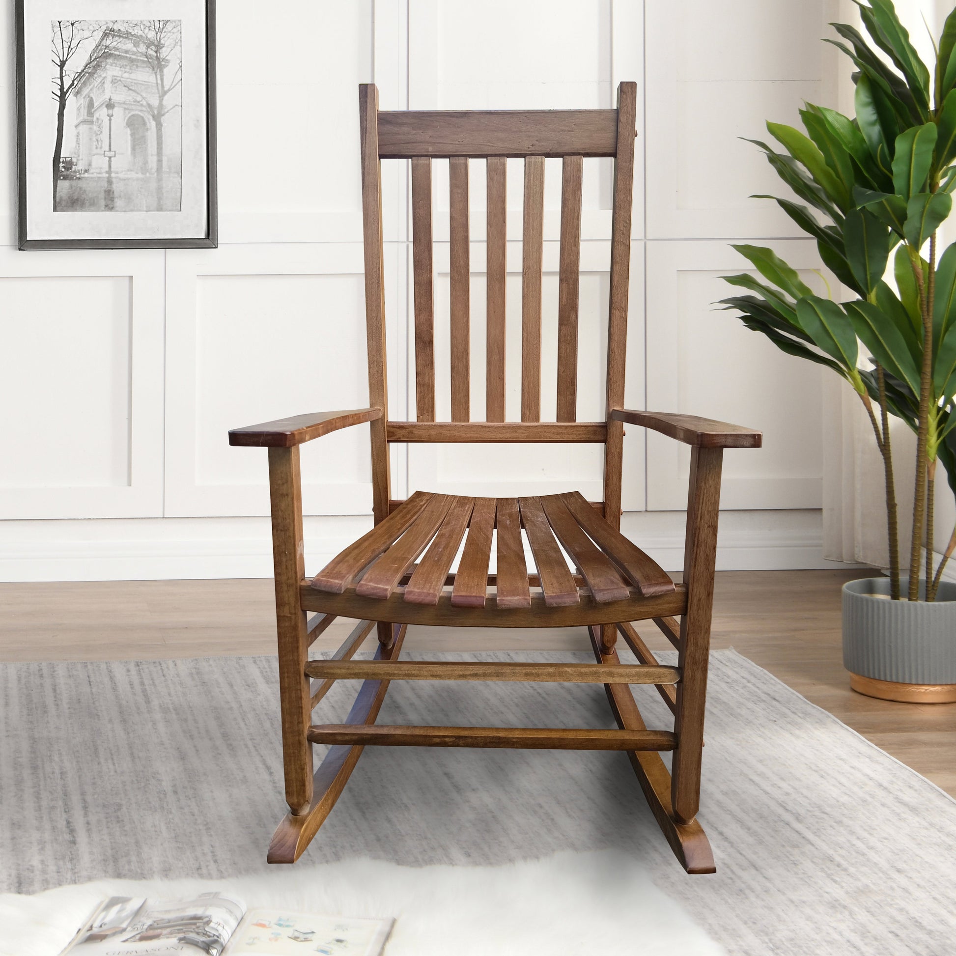 BALCONY PORCH ADULT ROCKING CHAIR Brown - Korvel