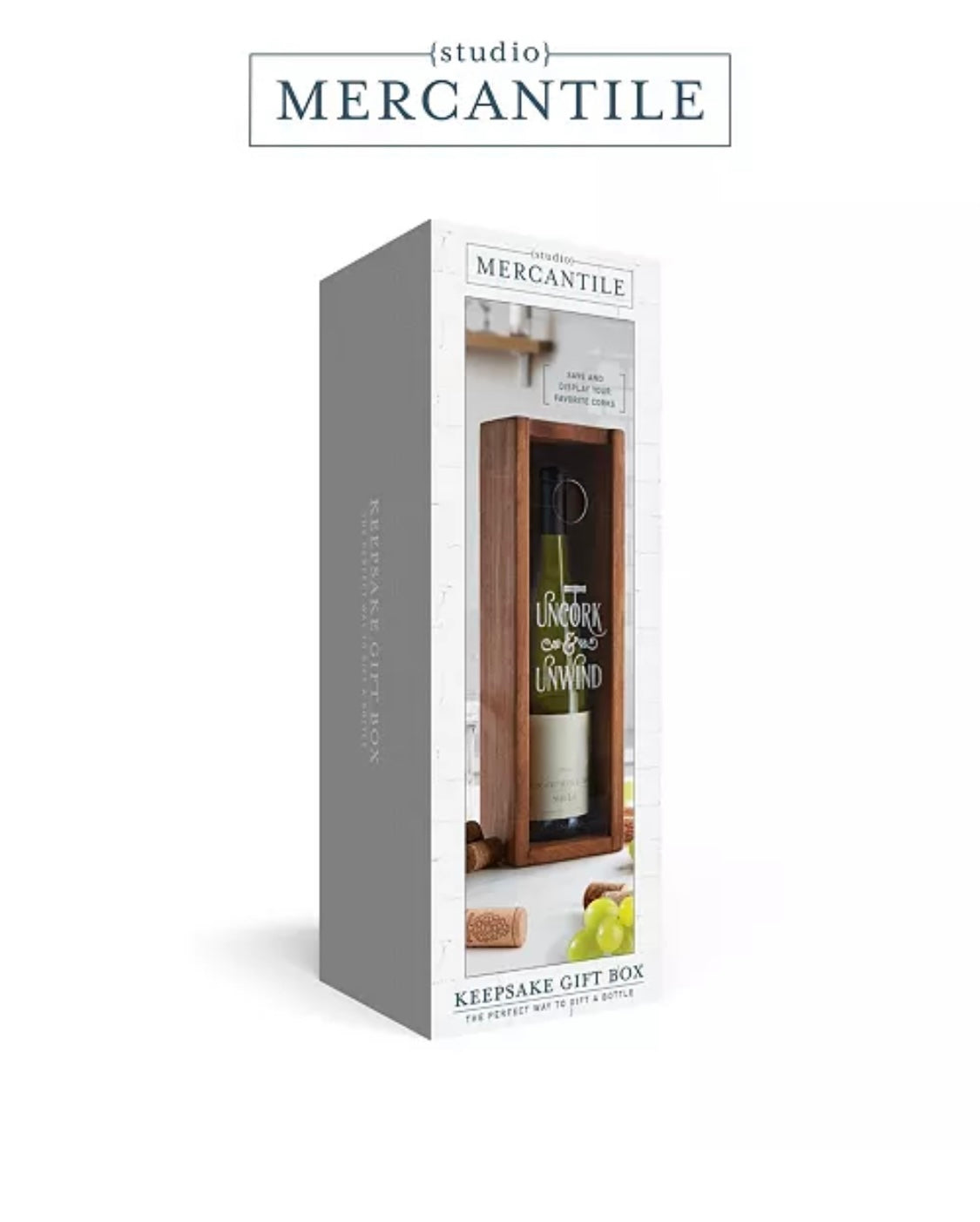 ELEGANT WINE KEEPSAKE BOX BY STUDIO MERCANTILE - A CHIC GIFT & CORK DISPLAY - Korvel