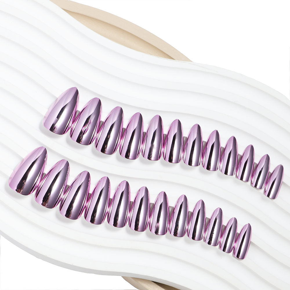 Wearable Nails European and American Style Electroplated Fake Nails Bronze Wearable Patch Manicure Nail Finished Products - Korvel