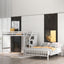 Twin over Full Loft Bed with Staircase,White - Korvel