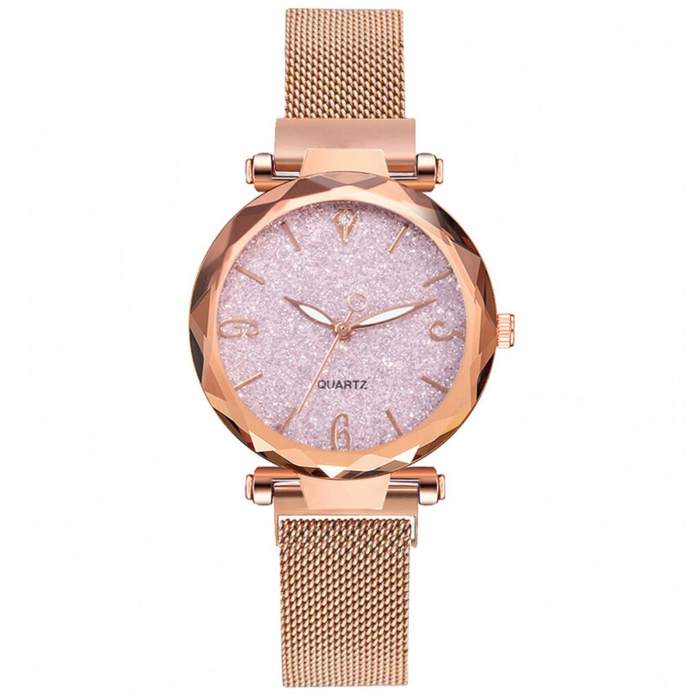 Rose Gold Women Watch Top Brand Luxury Magnetic Starry Sky Lady Wrist Watch Mesh Female Clock For Dropship relogio feminino - Korvel