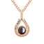 Waterdrop shaped fashion projection necklace with 100 languages. I love you. Color photos, customized lover accessories - Korvel