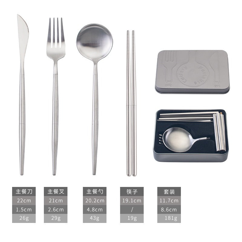 Premium 304 Stainless Steel Portable Flatware Set