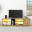 Meuble TV moderne pour téléviseurs jusqu'à 80 pouces avec éclairage LED