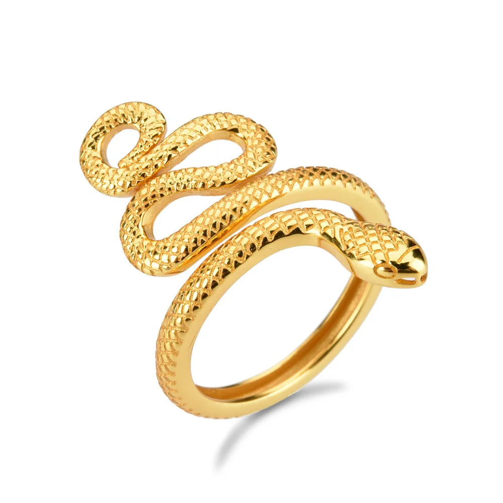 Bague en argent sterling 925 en forme de serpent