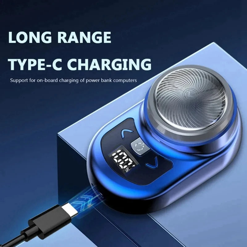 Portable Electric Shaver Pocket Shaving For Men Mini Beard Shaver LCD Power Display Rechargeable Travel Home Shaver Easy Install - Korvel