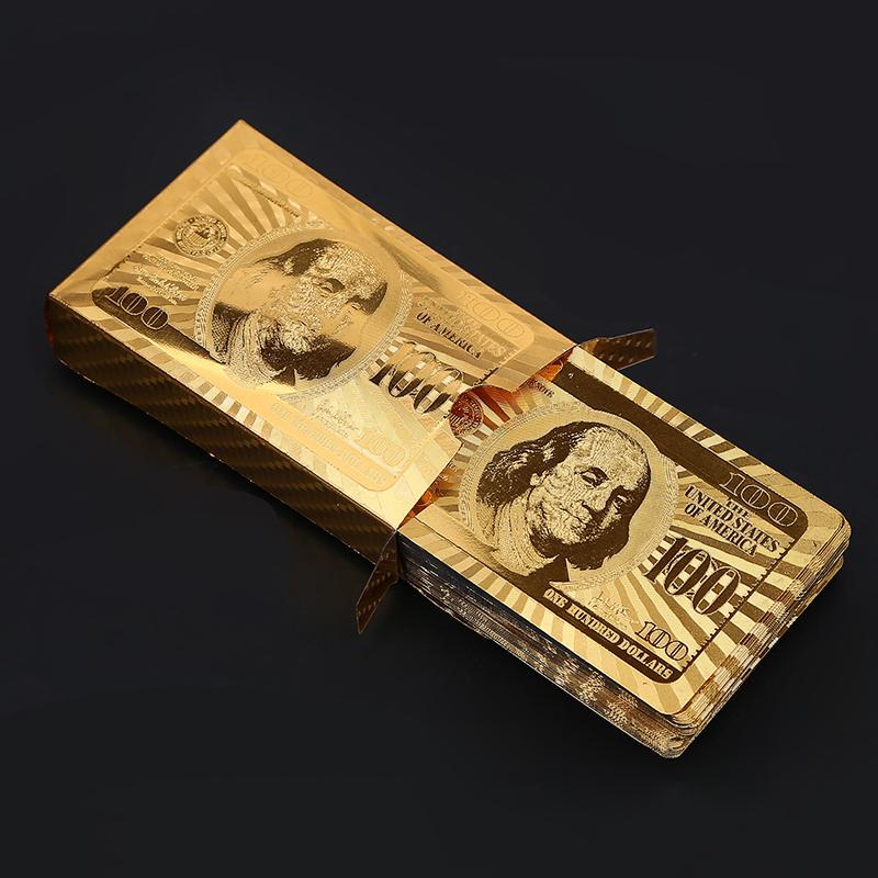 Waterproof Luxury Platinum Foil Poker Playing Cards Gold Plated Porker Cards - Korvel