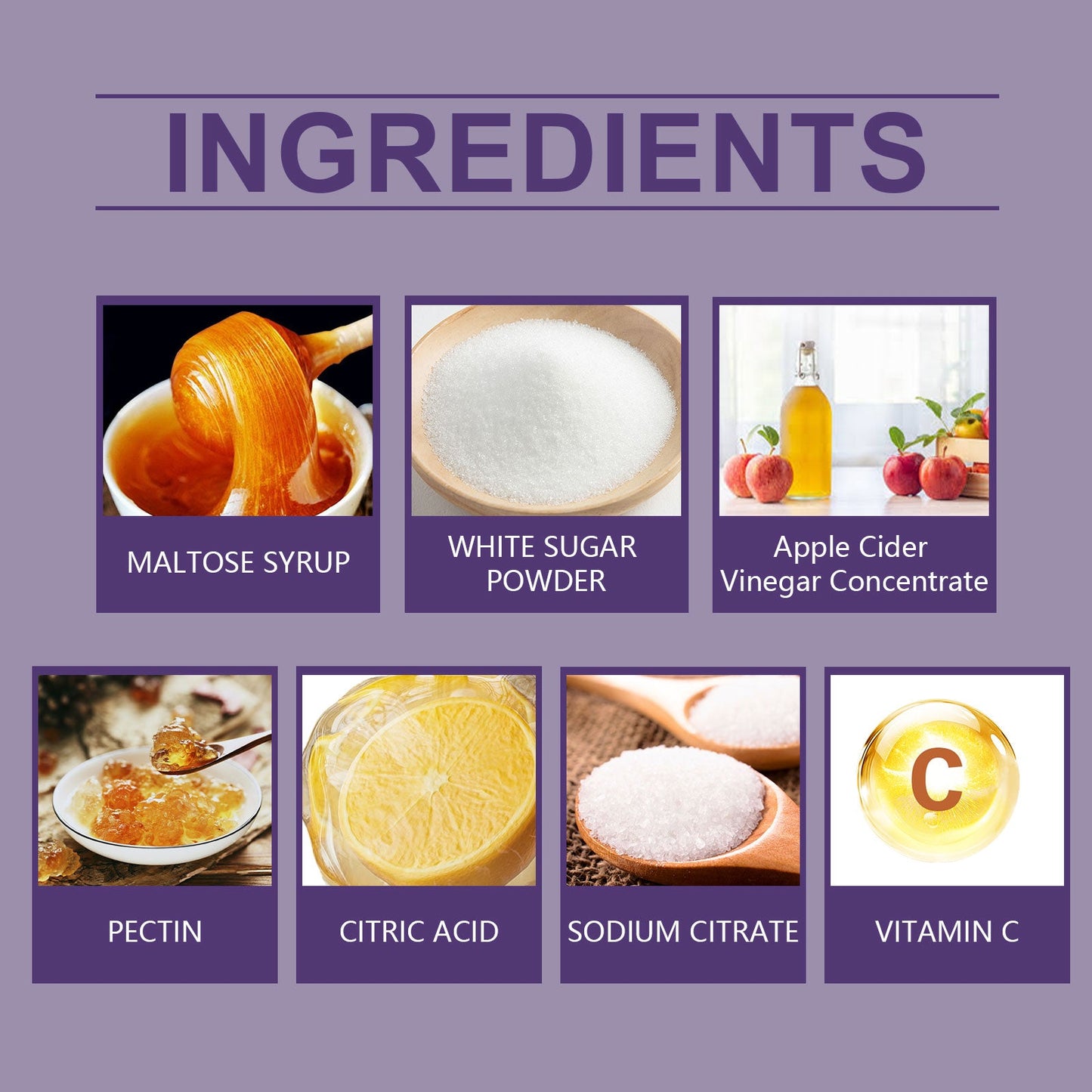 Dietary Gummies, Vitamin Supplement To Improve Immunity Apple Cider Vinegar Fudge - Korvel